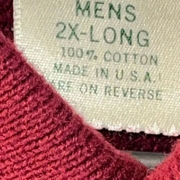 LL Bean Button VNeck Sweater Men 2XL Long Wine Long Sleeve CabinCore GrandPaCore - Picture 7 of 10